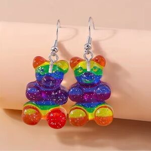 Colorful Bear Earrings for Kids
